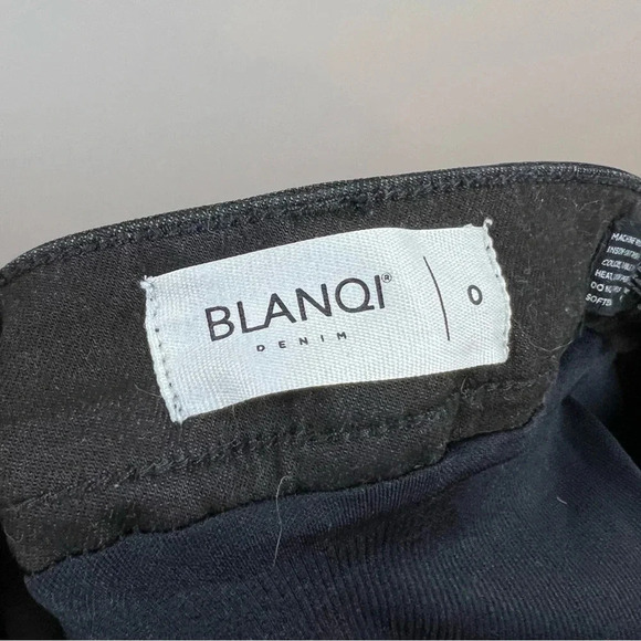 Blanqi Denim Maternity Skinny Jeans 0 Belly Support Distressed Black Full Panel - Picture 5 of 12
